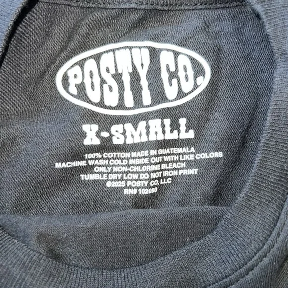 Post Malone U.S.‎ Tour 2025 Official Posty Co. Double Sided Concert TShirt XS - Picture 6 of 6